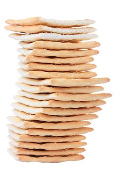Cookies are combined by a pile on a white background.