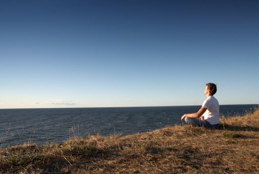 meditation at the seashore