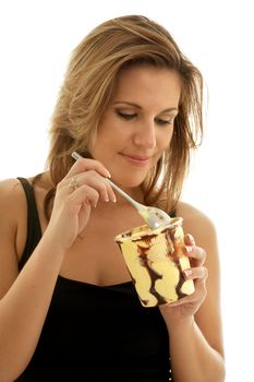 lovely girl eating ice-cream