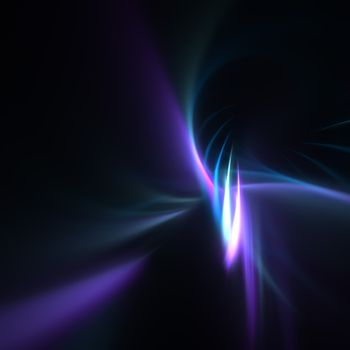 A blue fractal backdrop with abstract lines of plasma twisting or being braided together.