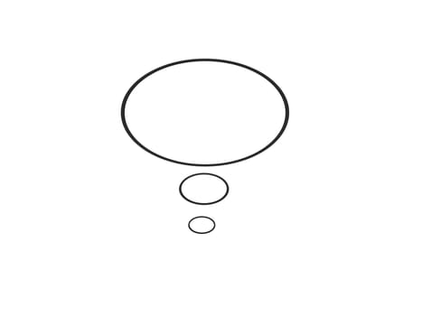 3D speech bubble with white background