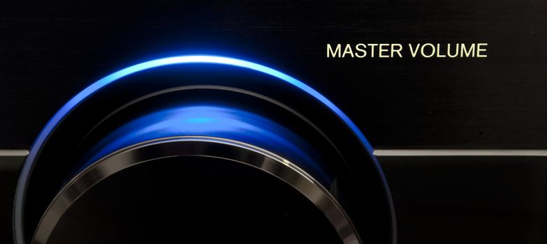 Blue Master volume audio knob, form receiver Audio/Tv