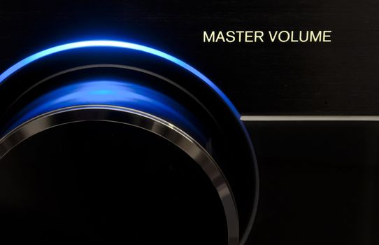 Blue Master volume audio knob, form receiver Audio/Tv