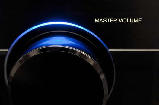 Blue Master volume audio knob, form receiver Audio/Tv