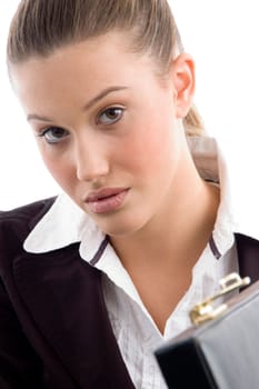 portrait of young executive on an isolated white background