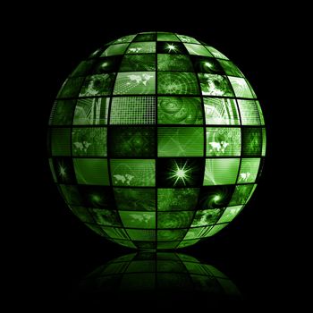 Global Business System Data as Background Wallpaper