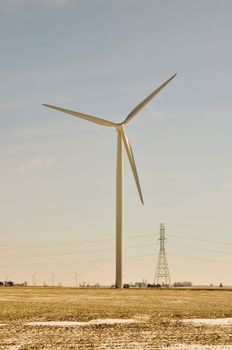 Wind Turbine Creates the Power Behind
