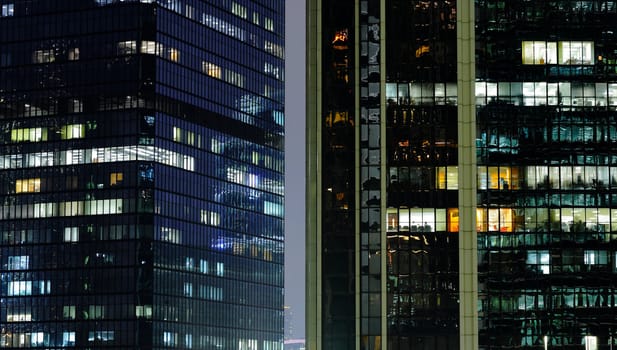 office working at night