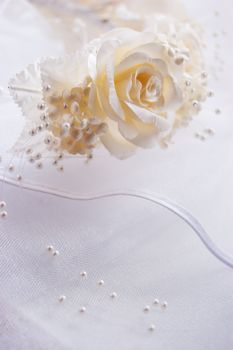 soft textile wedding background, shallow focus