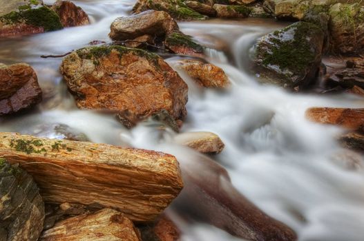 Shot of the cataracts.
River valley of stream Bila Opava - natural area - nature preserve.
Mountainous district Jesenik, Czech republic, Europe.