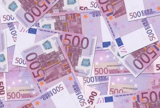 500 Euro notes background texture