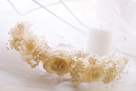 soft textile wedding background, shallow focus