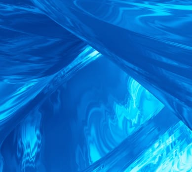 Abstract background suggesting blue water swirling around and overhead.