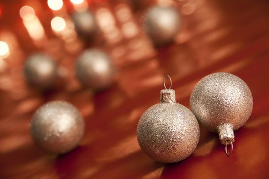 Christmas bauble. Shallow depth of field, focus on bauble, aRGB.