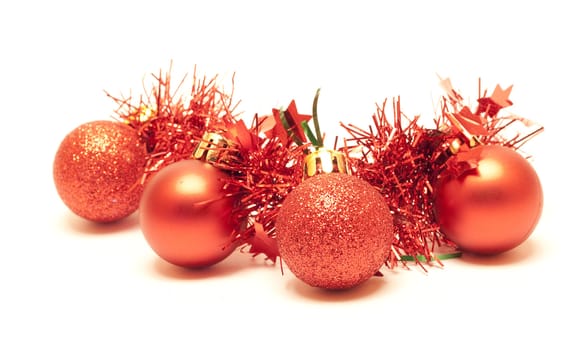Christmas design - christmas balls with garlands and stars