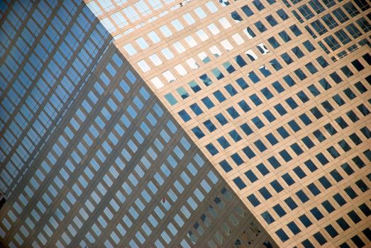 fragment of modern office skyscraper  in New York City