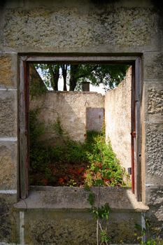 vintage old and abandoned building