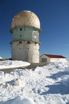 cold winter landscape with snow