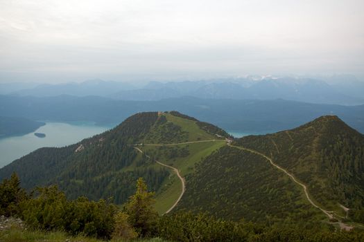 hiking trails at Herzogstand, Bavaria, Germany