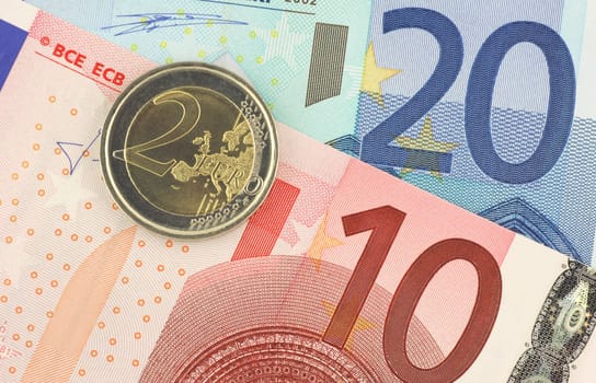 Euro currency close up