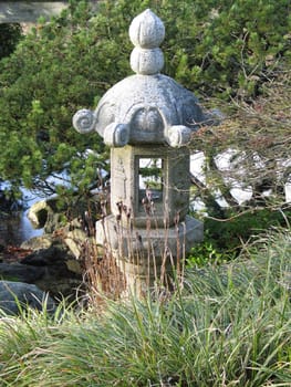 asian lantern in a garden