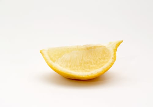 lemon cut on white bottom
