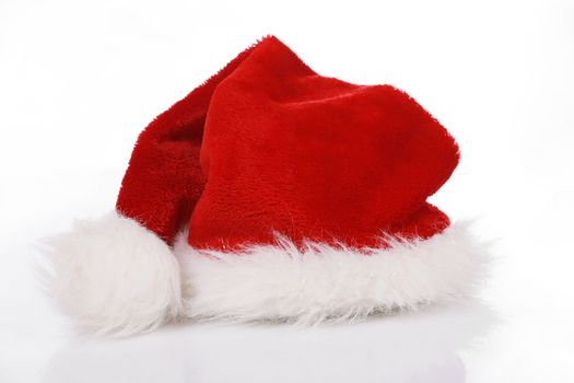 Red Santa hat isolated  on white