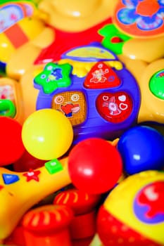 Brightly colored balls as a texture