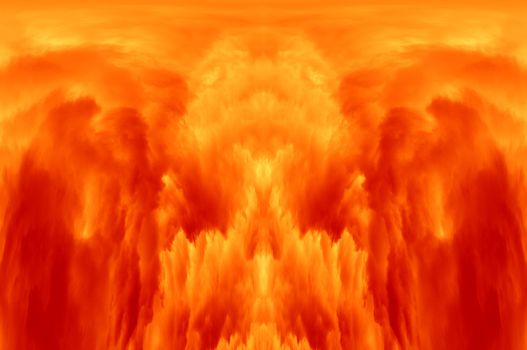 Abstract image of the explosion