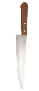 The kitchen knife with a wooden haft