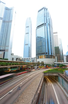 evening traffic in city