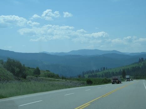 highway through the mountains
