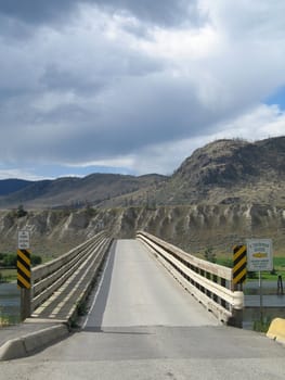 long, old wooden bridge