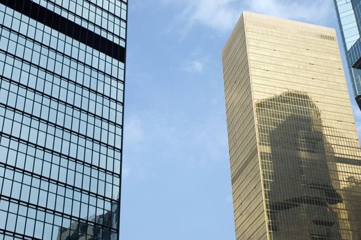 Hongkong, Causway Bay district with modern skyscrapers, office buildings and hotels.