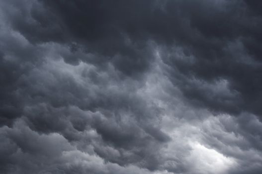 Shot of the dark ominous clouds