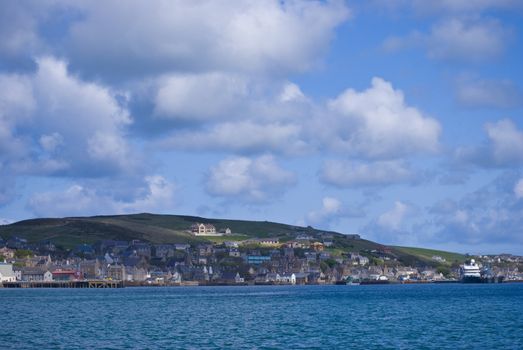 view of the town of Stromness on Orkney