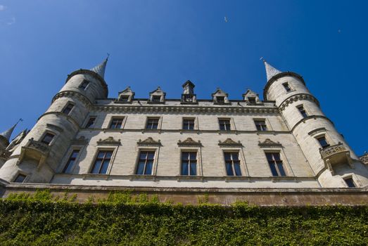 view of Dunrobin Castle in Scotland, UK