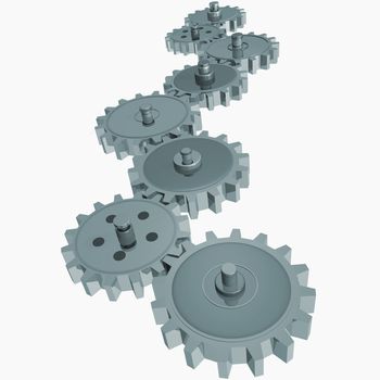Image of various 3D gears.