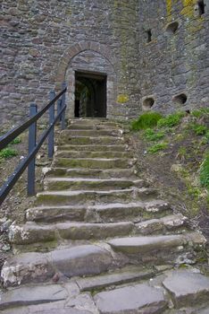 steps leading to the inside of the ruin of Dunnottar Castle