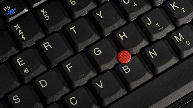 Macro of black keyboard