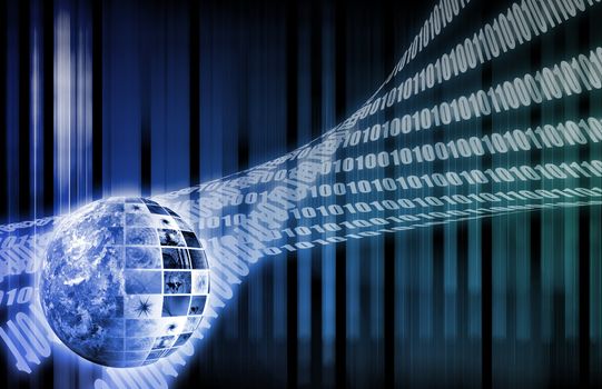 Global Business System Data as Background Wallpaper