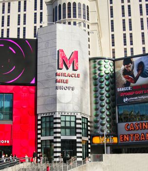 A picture of the Planet Hollywood hotel and casino located on the Las Vegas strip