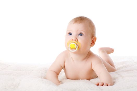 child with dummy on the floor