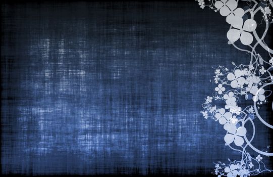 A Grunge Parchment Floral as Abstract Background