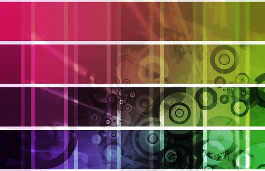 Collection of design templates that are useful for web banners product labels