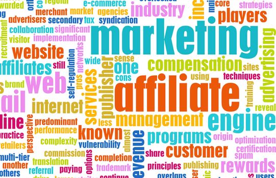 Affiliate Marketing Web Concept as a Abstract