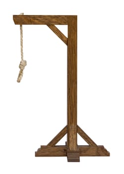 This image shows a wooden gibbet