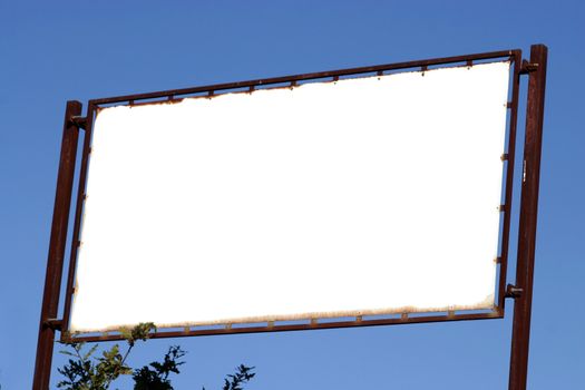 Brand new billboard in blue sky