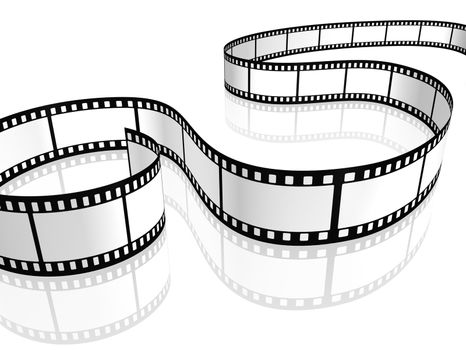 An image of a film strip white