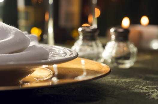 Elegant Dinner Setting Abstract Macro Background